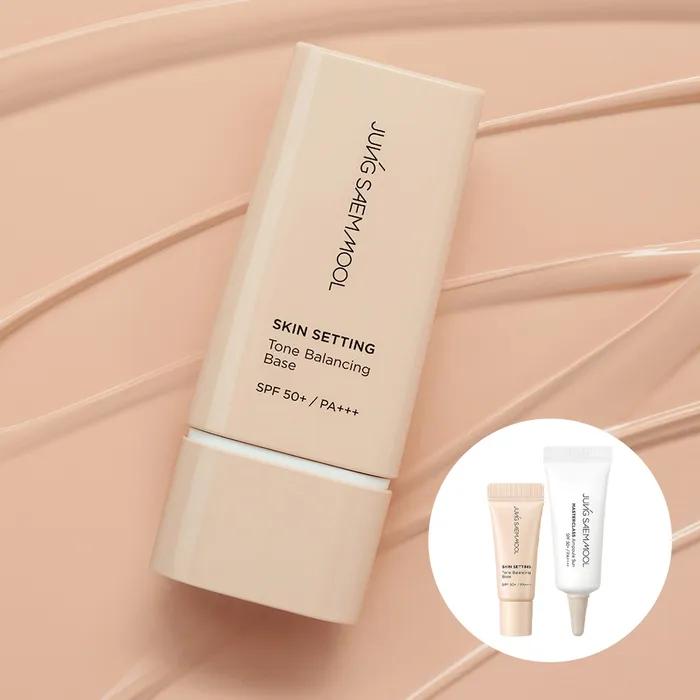 Jung Saem Mool Skin Setting Tone Balancing Base (Tone Balancing Base 3ml + Ampoule Sun 5ml Gift) Tone Balancing Base