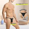 DeerGirl Sexy Underwear and Comfortable Size L Men's 3-Piece T-Back Set, G-String, Bikini, Briefs, Low-Rise, 3D-Shaped Underwear, DG10, Black, (3
