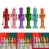 Set of 6 Traditional Colorful Wood Nutcrackers Soldiers Figurine Christmas Tree Hanging Pendants Decoration Festival