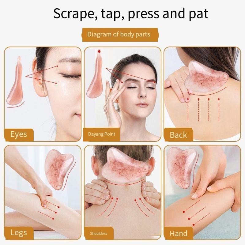 1 Stück Schabebrett Verdickt Ganzkörper Universal Gesichts Gesichtsakupunktur Schabartefakt Superdick Einlegestock Augen Ausbaggern Meridiane