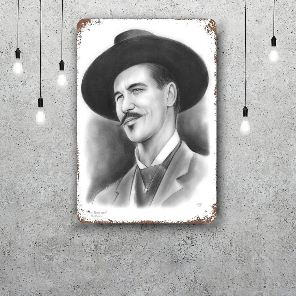 doc holliday Classic Poster Rusty Metal Plaque Retro Decorative Plate Bar Man Cave Garage Club Metal Sign Wall Decoration