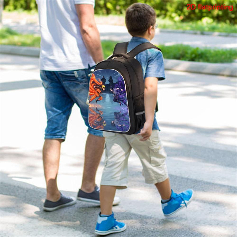 NARUTO Anime Pupil Everyday Backpack, Dual Closure Pockets, Durable 16-inch Lightweight Design Suitable for Youth Boys & Girls Age 5-11