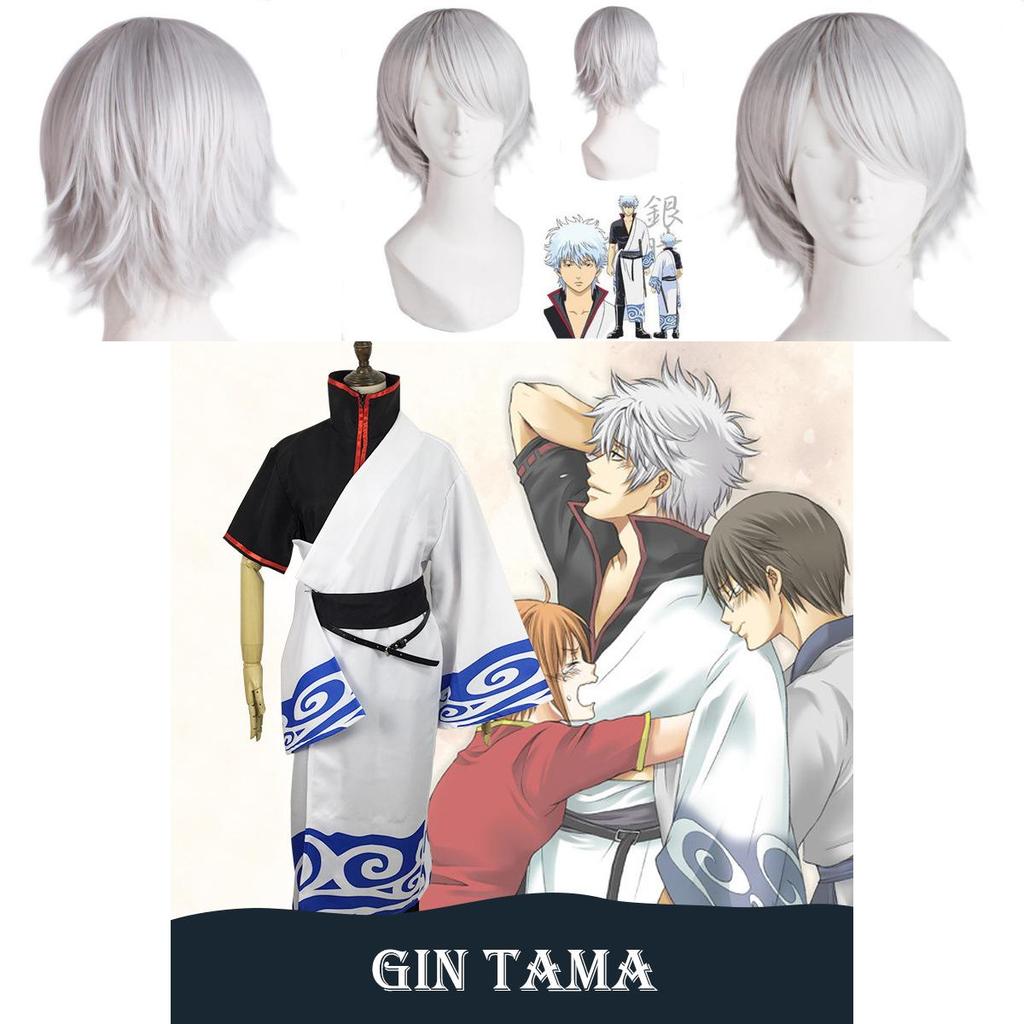 Zeitlos Stilvolles Gintama Sakata Gintoki Anime Silver Soul Halloween Cosplay Kostüm Anzug Komplettset für alle Anlässe