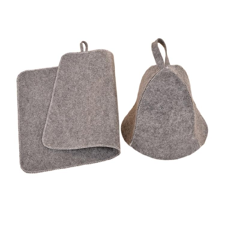 Wool Felt Sauna Hat Reusable Shower Cap for Home Bathroom Bathing Accessories