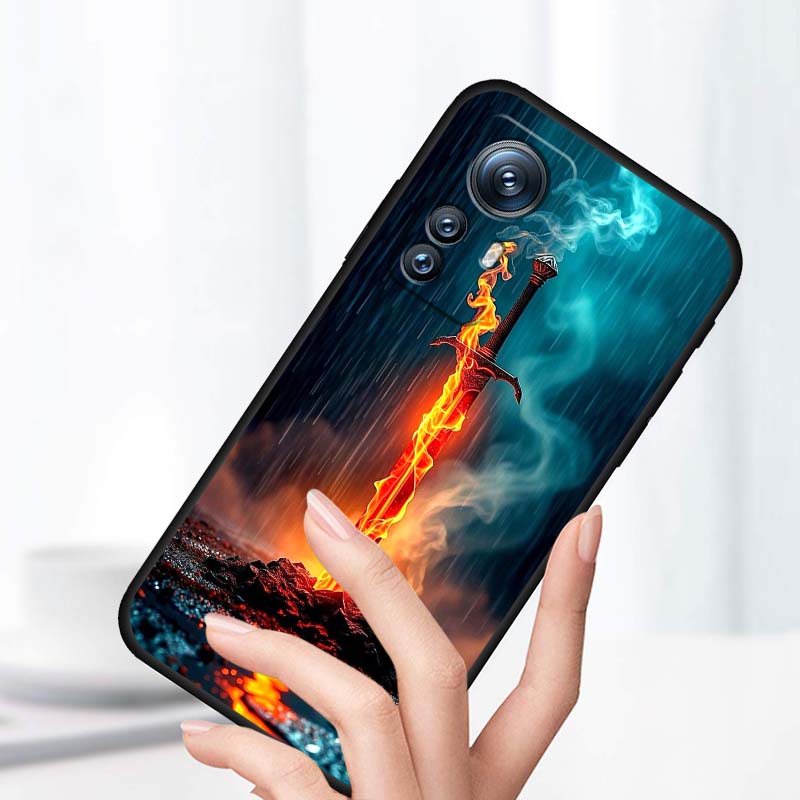 Ancient Style Swordsman For Xiaomi Mi 15 14 13 13T 12 12T 12S 11 11i 11T Pro Ultra Lite 5G Black Soft Phone Case