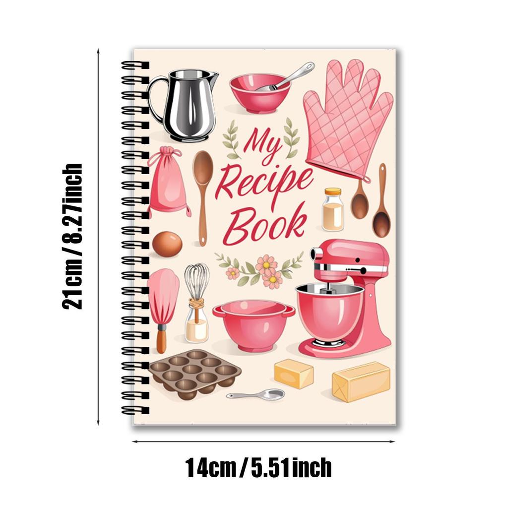 Cross-Border A5 Spiral Recipe Notebook: Kitchen Cooking Log Book & Recipe Notes