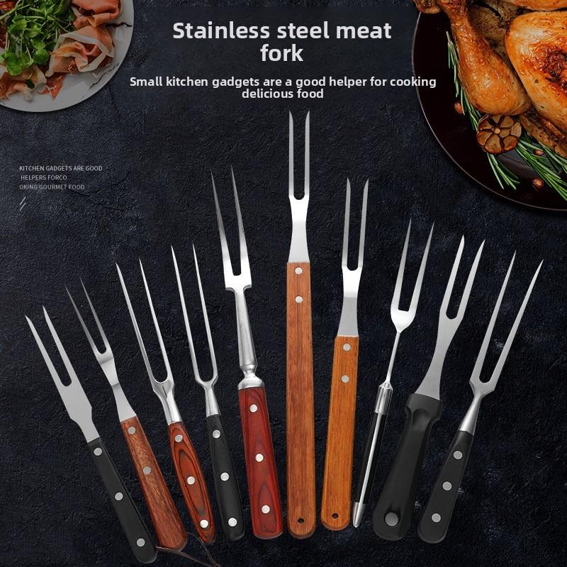 Stainless Steel Bbq Skewers With Wooden Handles For Outdoor Grilling And Meat Piercing