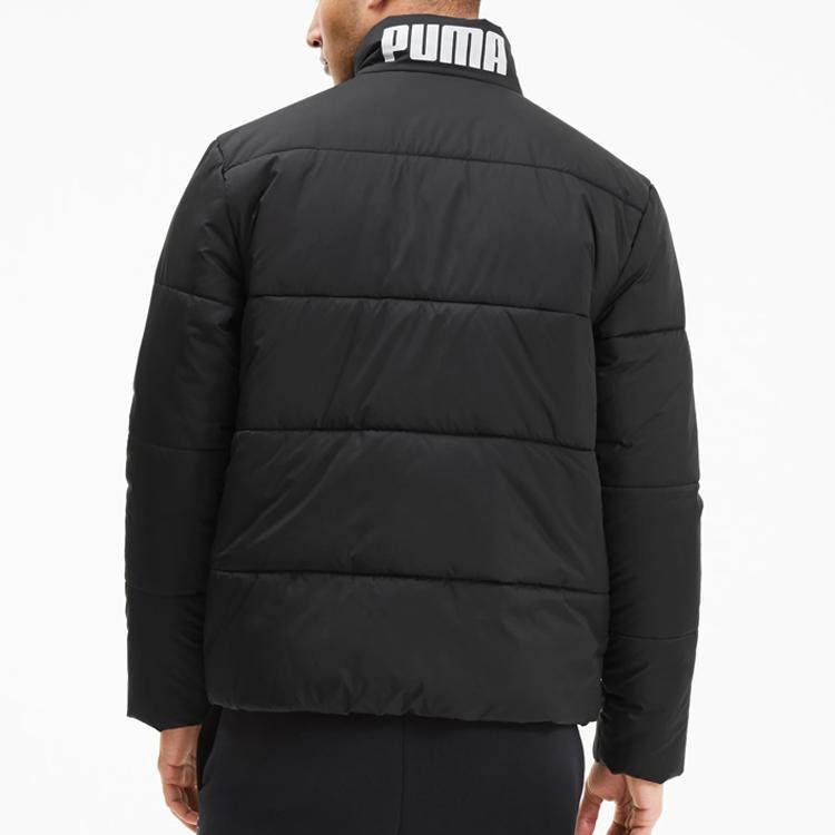 Puma Mid-Length Stand Collar Thick Cotton Jacket Men Outerwear Black 582129-01