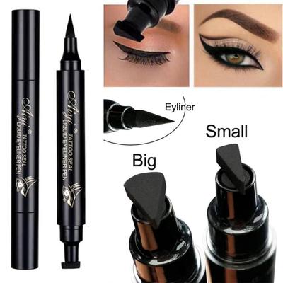 Crayon eye-liner liquide étanche 2 en 1, crayon eye-liner scellé, tampon d'étanchéité, crayon eye-liner longue durée à double tête, maquillage sexy pour les yeux, cosmétique