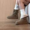 Winter Thick-soled Outer Wear Velvet Snow Boots Women's Belt Buckle Non-slip Two Wear Heightening Western Boots Lightweight Cotton Boots