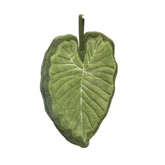 Leaf Shape Hand Towel Double-Sided Hanging Towel Lint-free Absorbent Leaf Towel