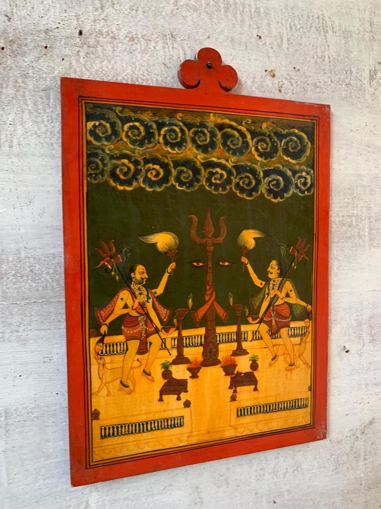 Rajasthani Miniature Painting: Indian Goddess Art, Temple Decor