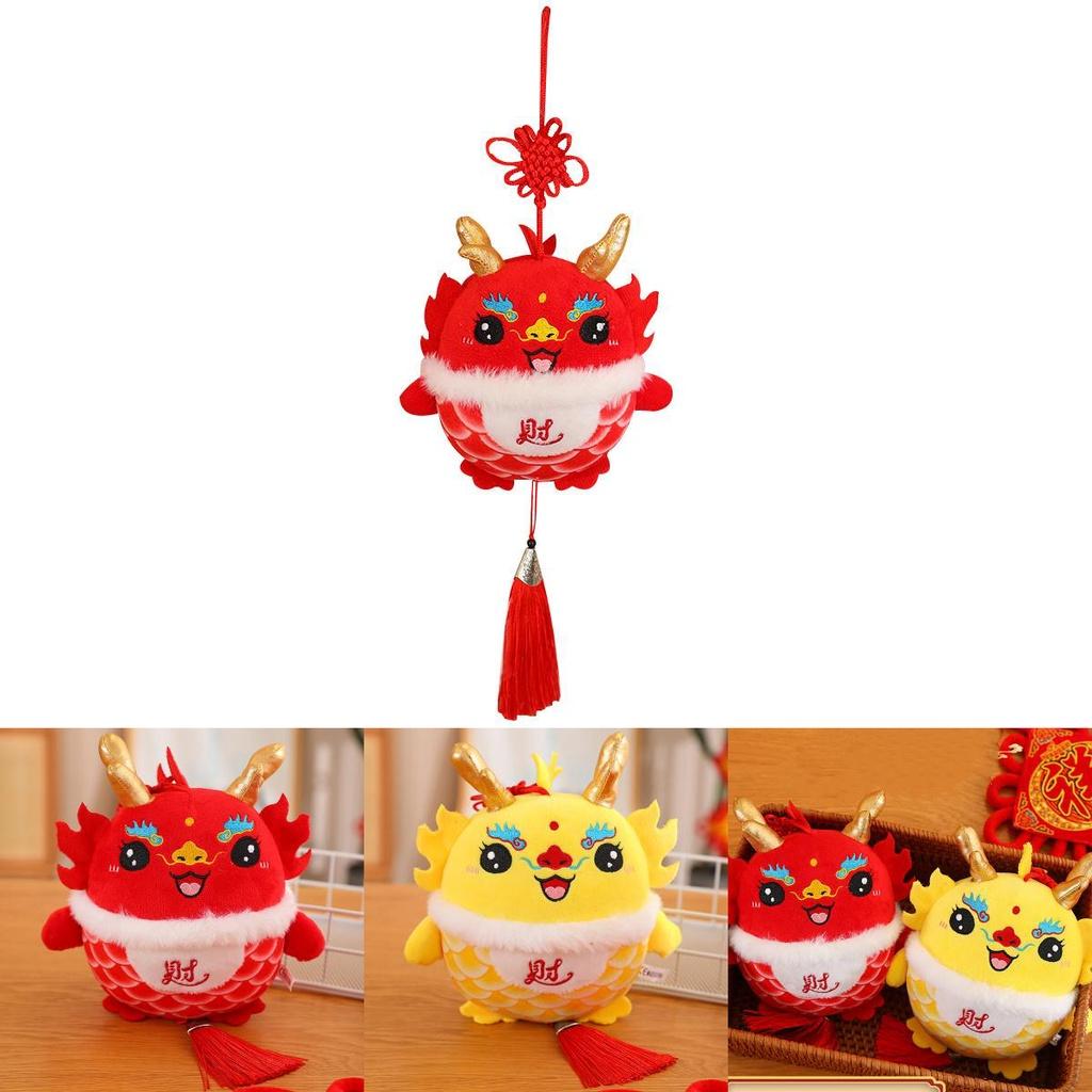 Good Luck Dragon Plush Toy Mascot Doll Red Fortune Dragon Pendant Gift Doll