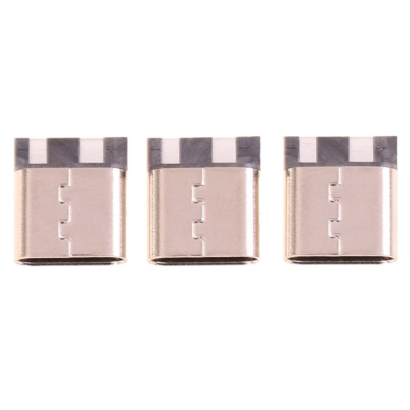 10 PCS Type-C 2pin Soldering Female 3A High Current Socket USB Connector