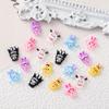 60 Pcs New 3D Mini Cartoon Puppy Little Rabbit Lovely Resin Flat Back Scrapbook Diy Nail Decoration Component Holiday Gifts A6