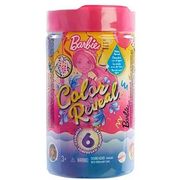 Barbie Poupée Adolescente Chelsea Color Reveal Junior 15,5 Cm 7-pièces