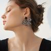 Elegant Black Diamond Bow Earrings: Retro & Exquisite Sparkling Jewelry for Women