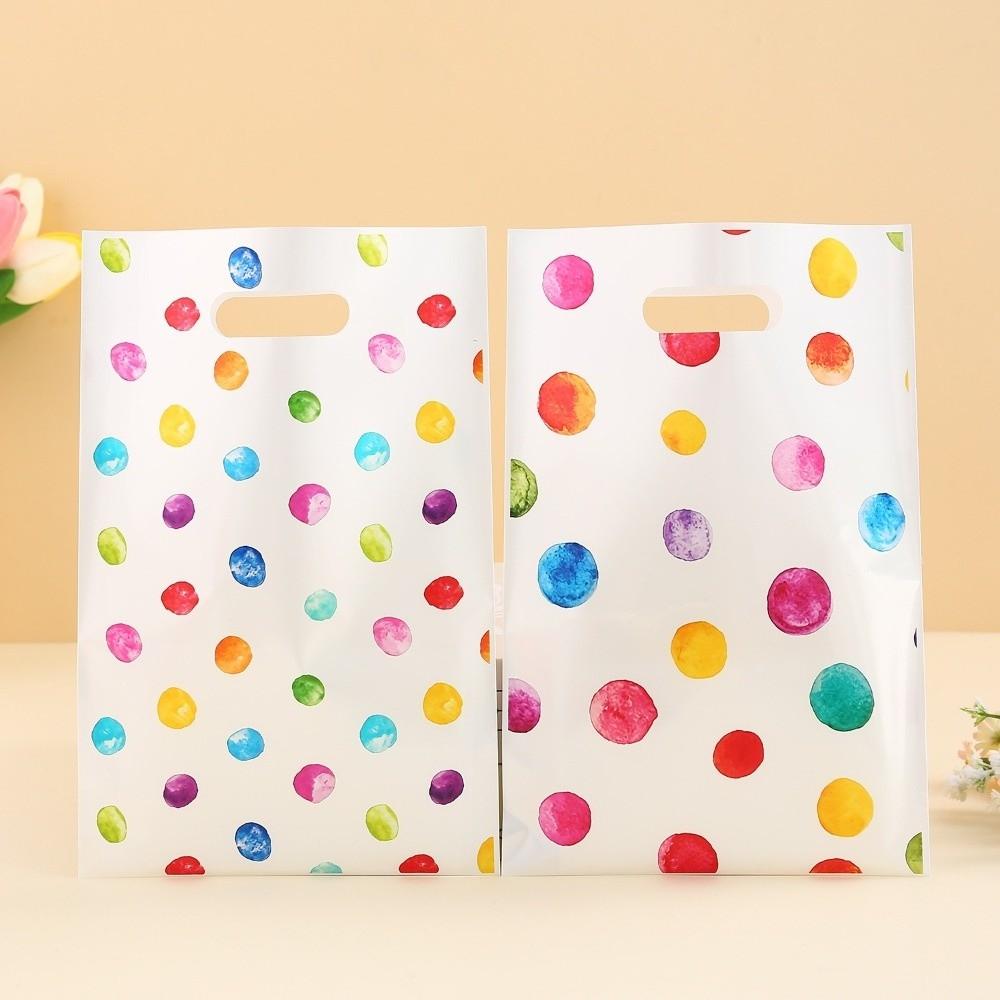 50Pcs Portable Size Party Favor Bags Colorful Gift Bags High Quality Handheld Bags  Birthday Party
