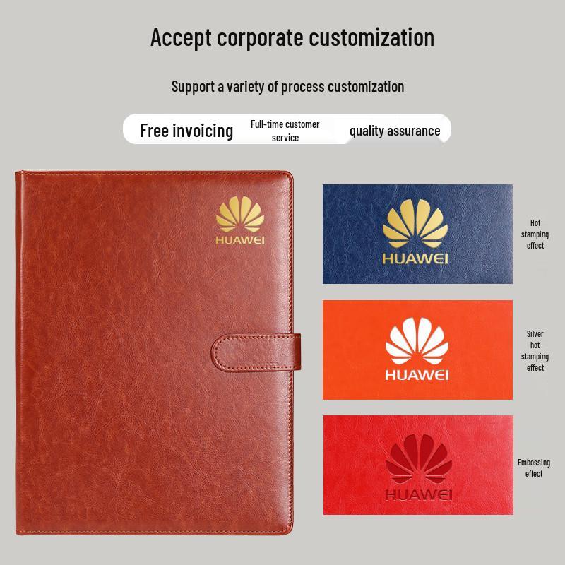 Grenzüberschreitender Business Manager Ordner mit Ledereinband und Klemme