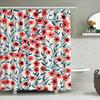 Modern Floral Shower Curtain Waterproof Fabric Bathroom Decor Customizable Size