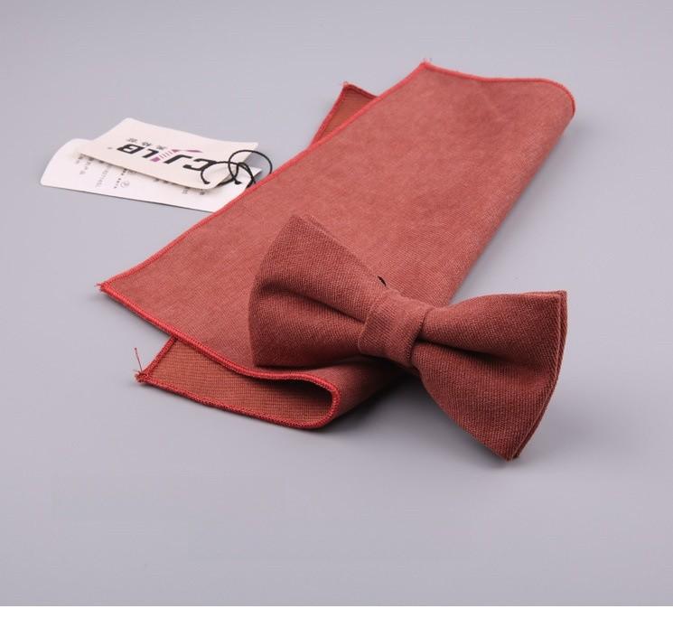 Cotton Bow Tie Set For Men Women Elegant Formal Accessories Gift For Adults
