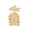 Wooden Rocking Santa Decoration Handcrafted Christmas Figurine for Windowsill Tabletop Festive Home And Shop Decor