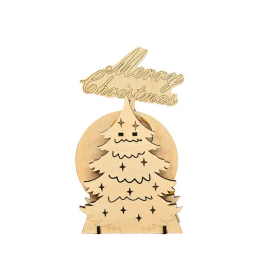 Wooden Rocking Santa Decoration Handcrafted Christmas Figurine for Windowsill Tabletop Festive Home And Shop Decor