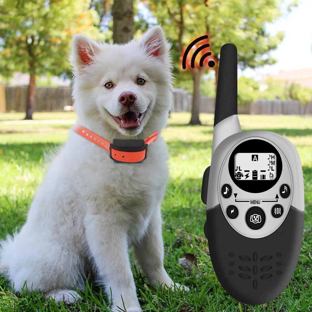 1000m Waterproof Dog Training Collar Rechargeable Anti Barking Control Sound Remind Vibration Shock Receiver