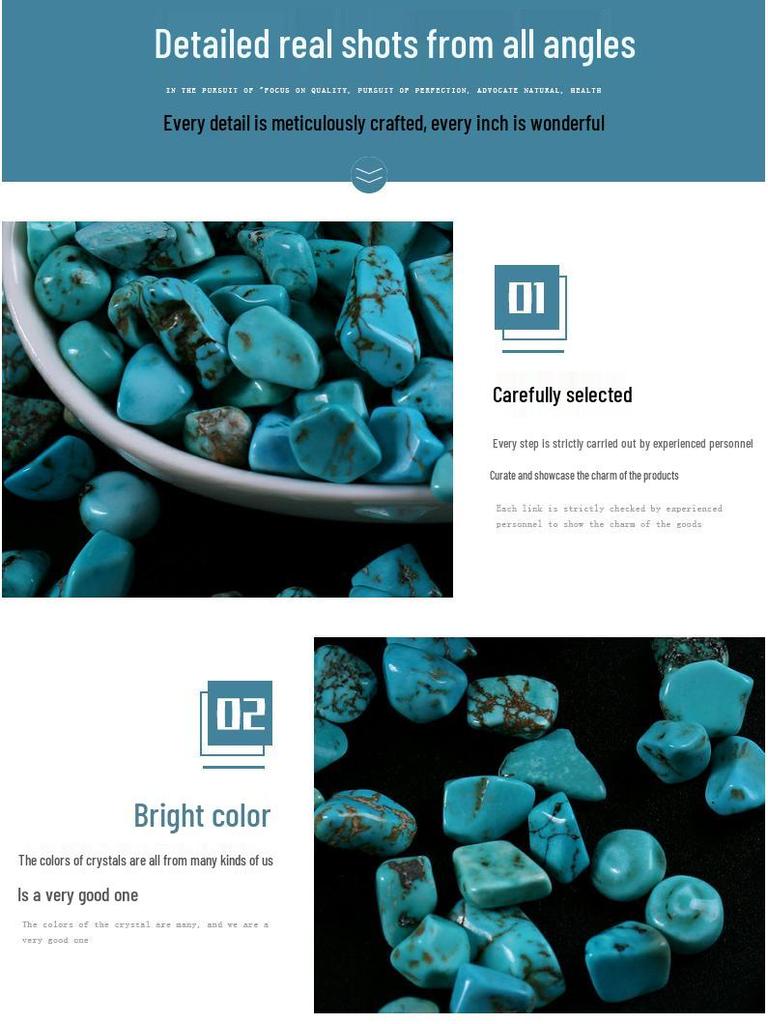 Blue-Turquoise Gravel Decoration for Bonsai & Fish Tanks
