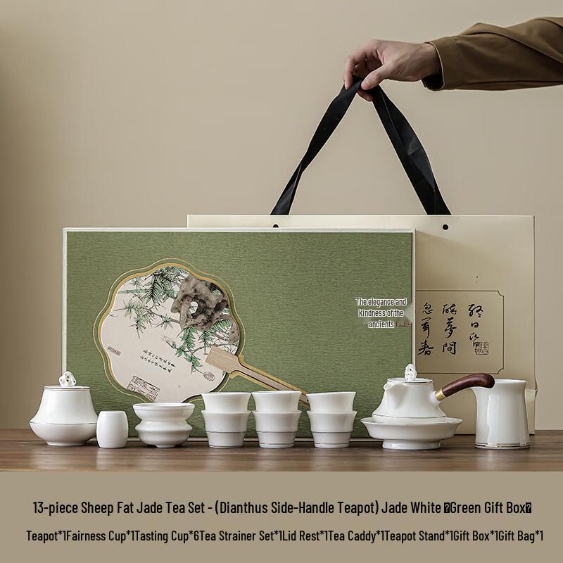 Mutton-Fat Jade Tea Set