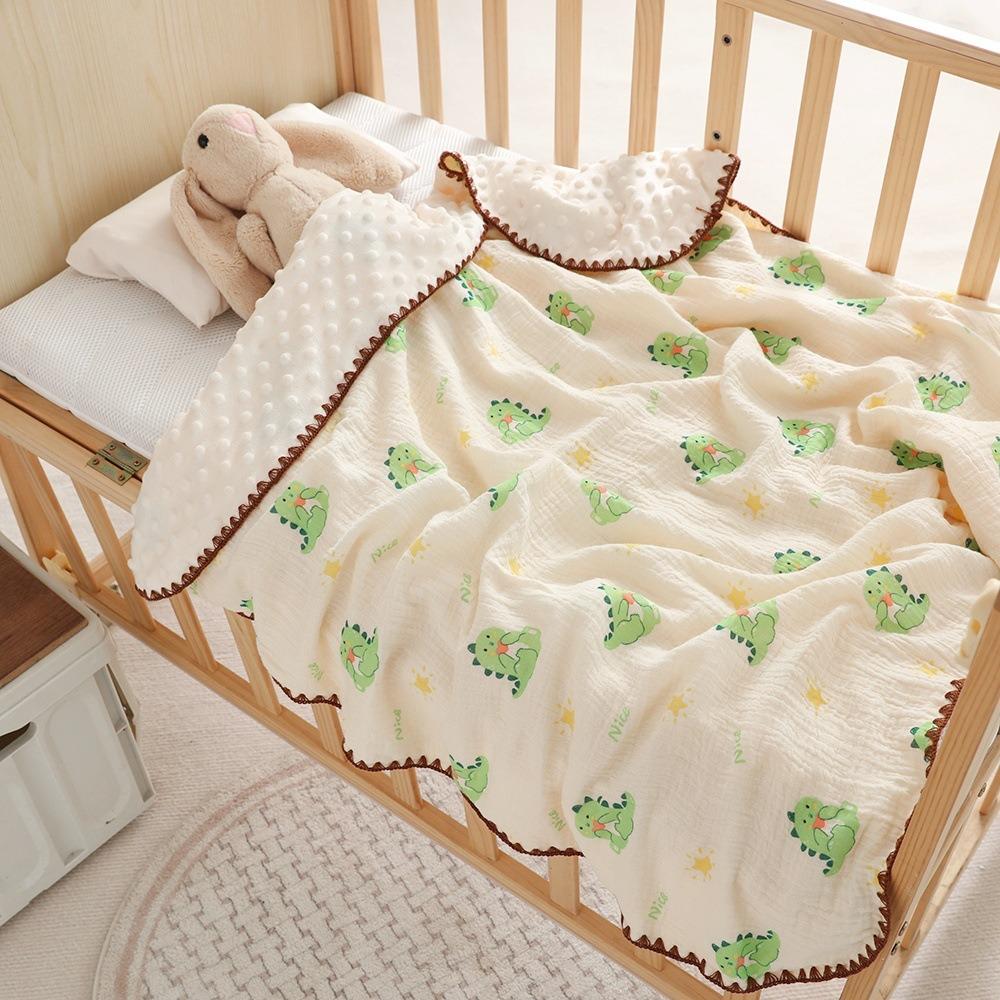Double Layer Minky Dot Blanket All-Season Nap Blanket Comfortable Cover Blanket Baby Crib Style4