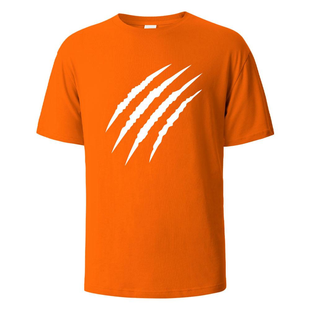 Claw Marks Simplicity Graphic TShirts Summer Breathable Comfortable Pure Cotton Tops For Men Women Oneck Oversize Men Clothing