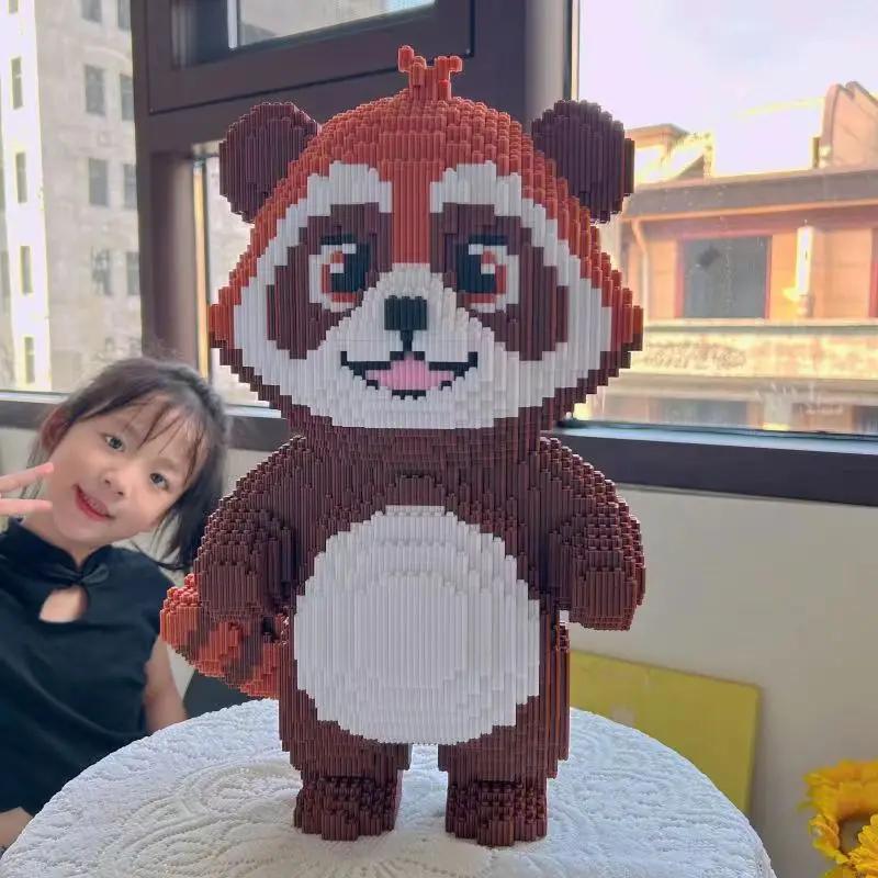 Giant Panda Building Blocks Cute Little Panda Small Particle Children's Puzzle Assembly Toys Birthday Gift Ornament