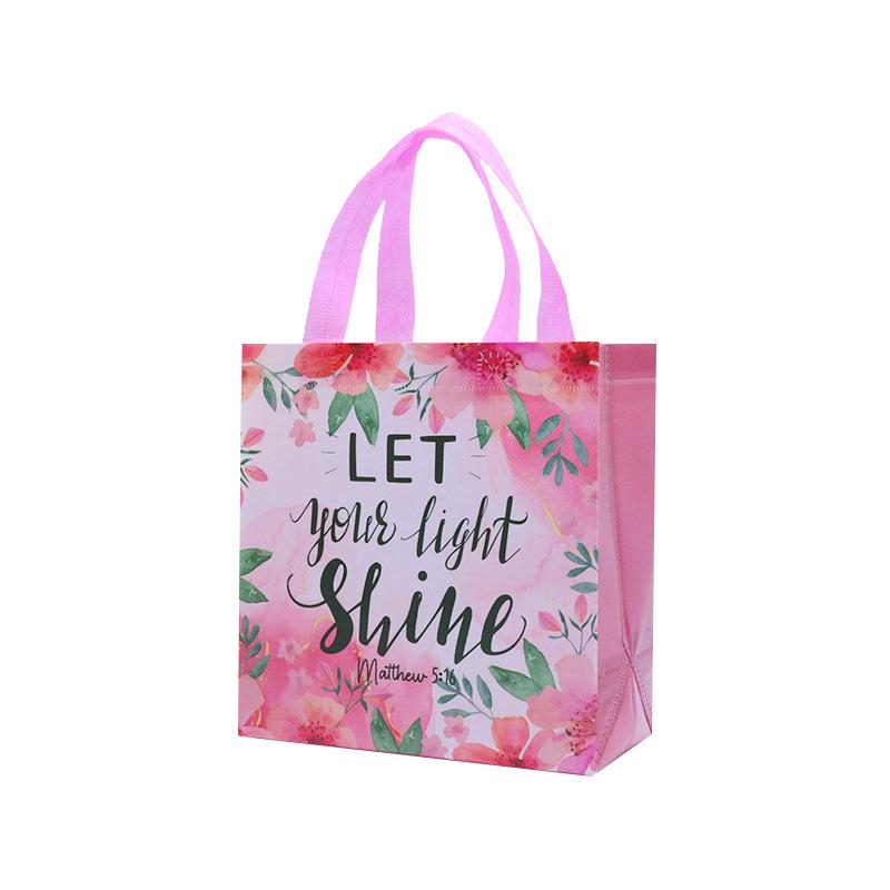 2026 New Product Bible Christmas Party Holiday Flowers Fashion Gifts Tote Bag Non-woven Bag