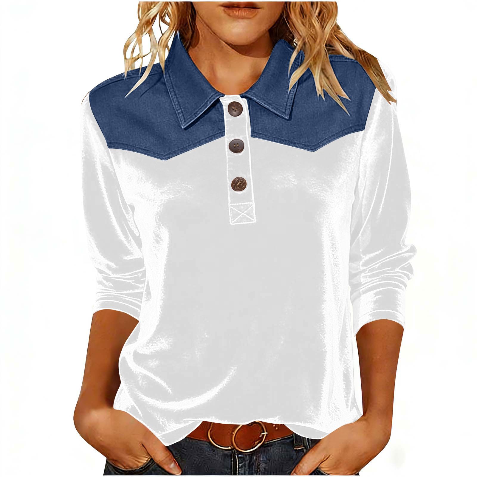 Women s Color Blocked Casual Fashion Pullover Long Sleeved Top M