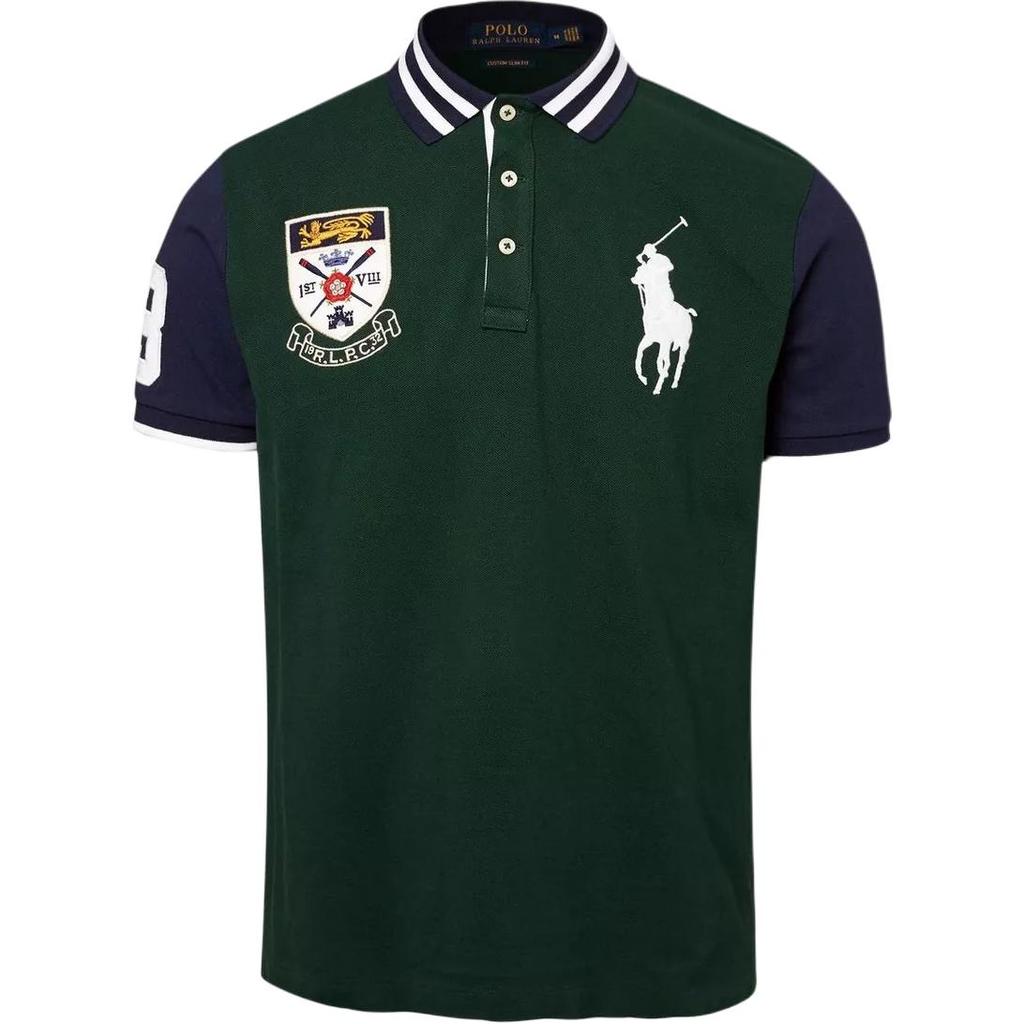 Polo Ralph Lauren Logo Embroidered Straight Fit Short Sleeve Polo Shirt Men tops Green 710784715-001