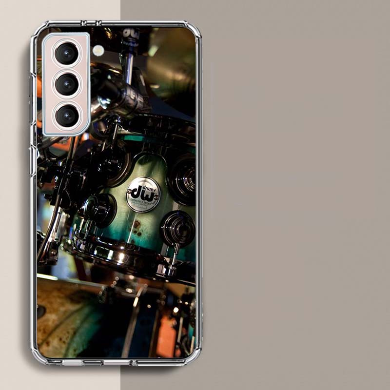 Musical Instrument Drum Rock Phone Case For Samsung Galaxy S25 Edge S24 S23 FE S21 S20 Plus S22 S26 Ultra Cover Clear Cases TPU