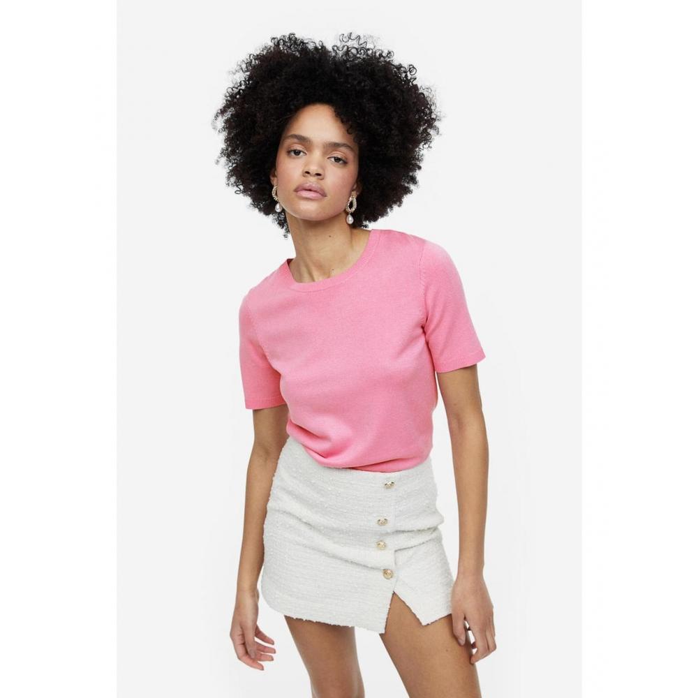 

H&M Fine Knit Top Pink 1130010005