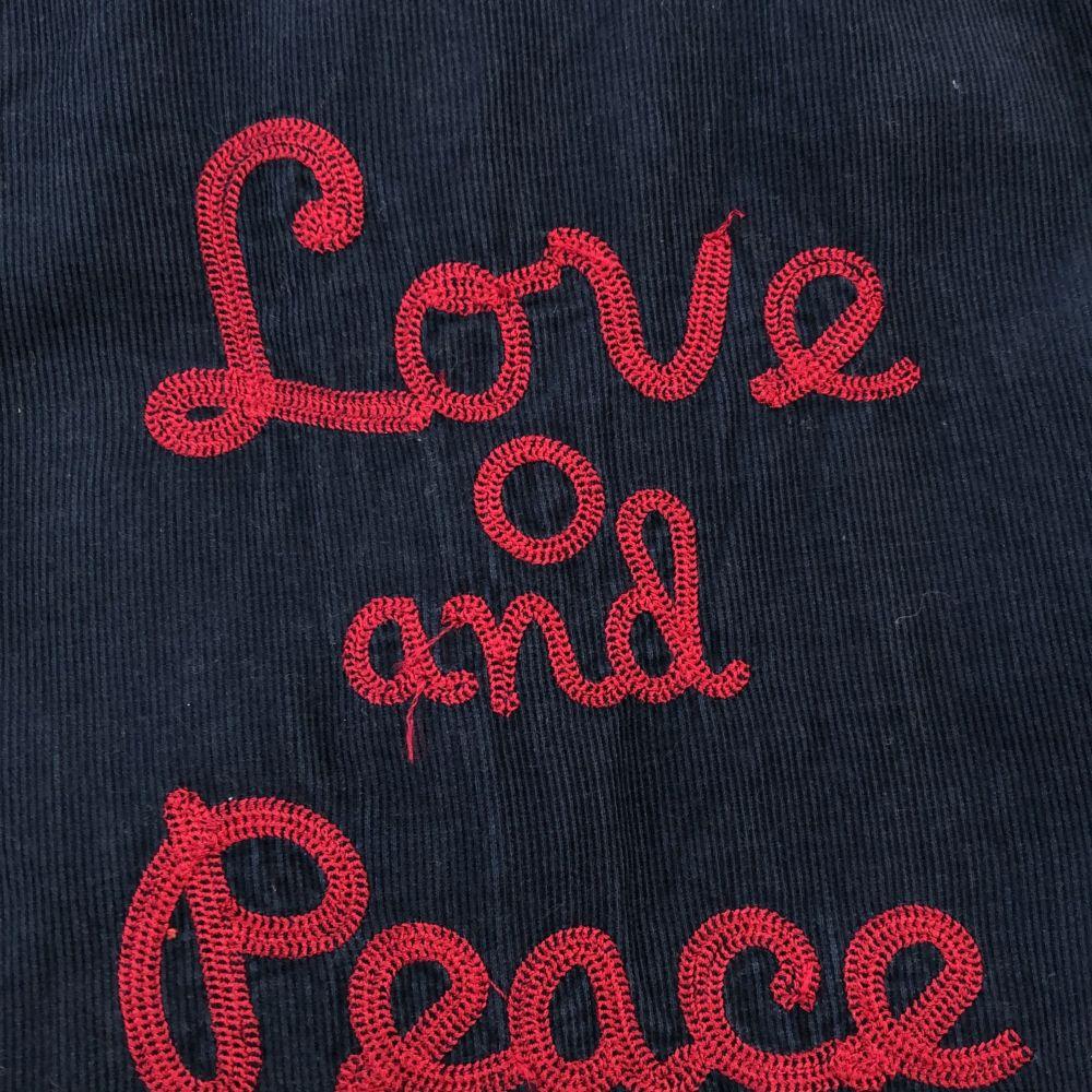 NO ID Stickerei Langarm Cordhemd 1 Marine Herren Gebraucht