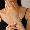 Exaggerated High-End Golden Snake Bracelet & Ring Set for Women