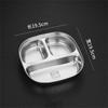 304 Stainless Steel Dinner Plate Food Grade Divided Serving Tray Kitchen Dishes Lunch Container For School Canteen Tableware
