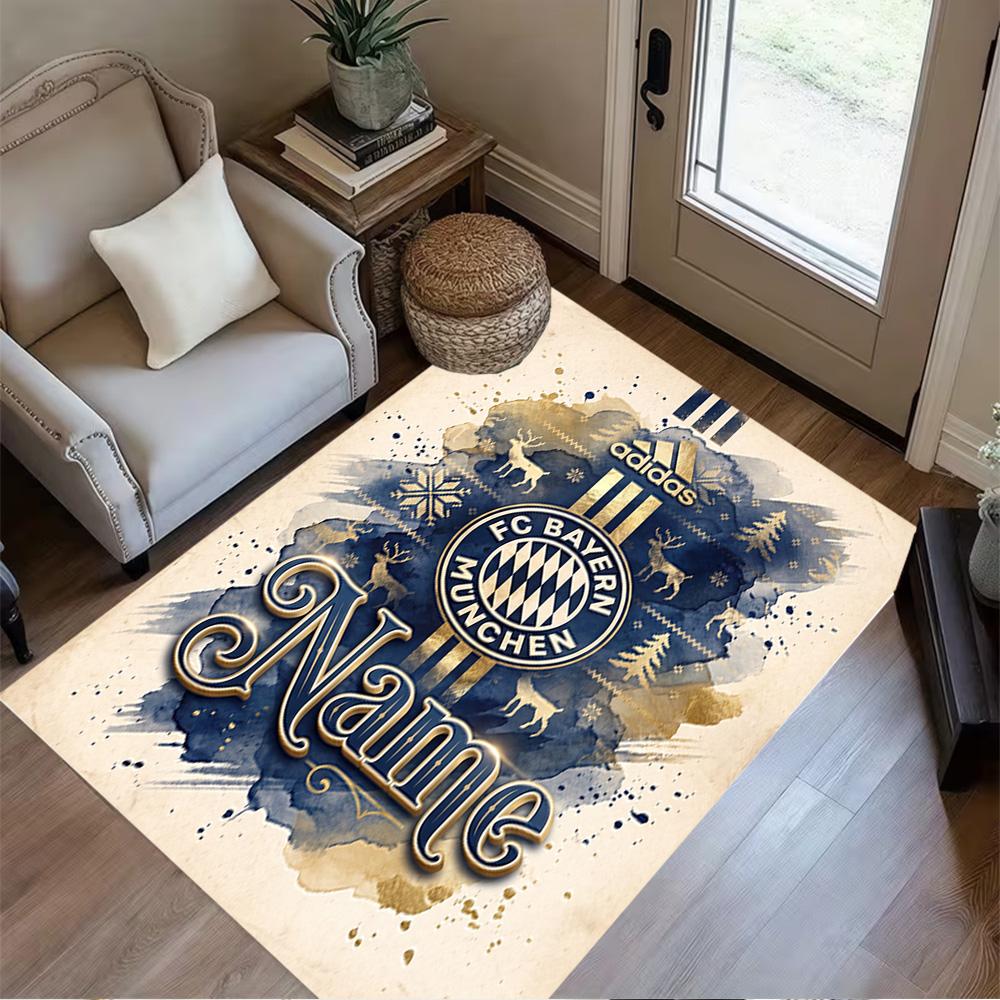 Bayern Munich Fan Artwork Carpet Perfect for Foyer Hallway Bedrooms Game Room Anti-slip Rug Decorate Offices Perfect Birthday/Christmas Gift Idea