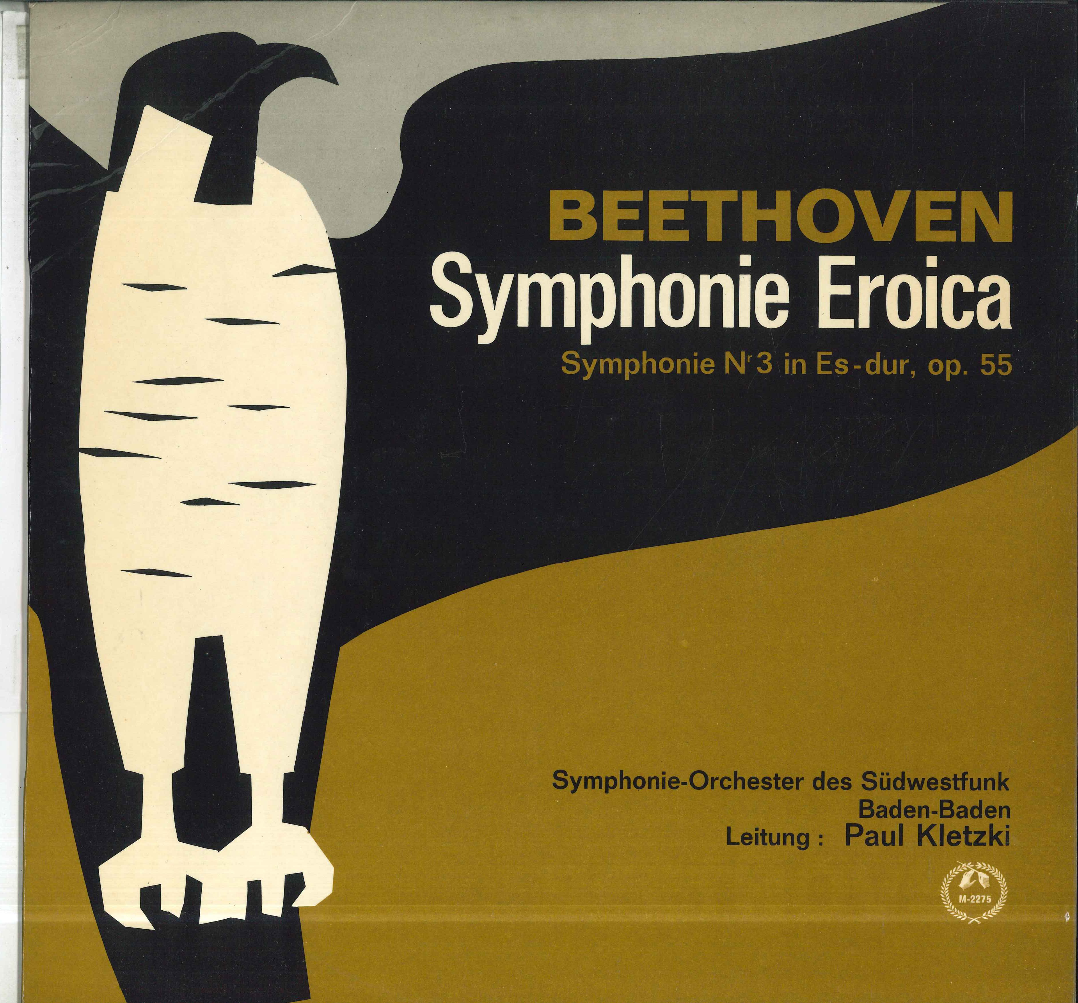 

LP Record PAUL KLETZKI SYMPHONIEORCHESTER D Beethoven Symphonie No3 In Esdur M2275 CONCERT HALL France Classical Used