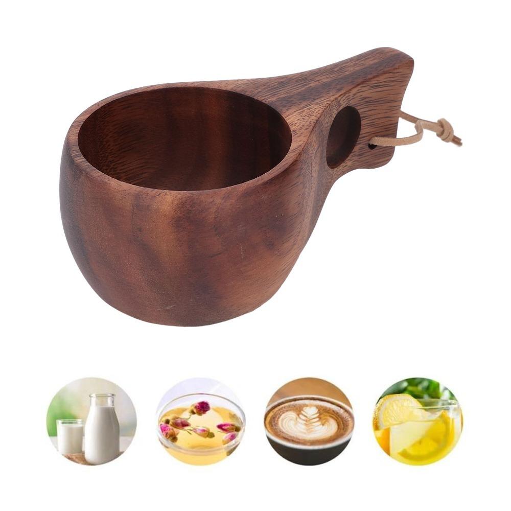Wood Grain Wood Camp Mug Portable Wood Mug Camping Use Wood Drinking Cup  Cool Drinking