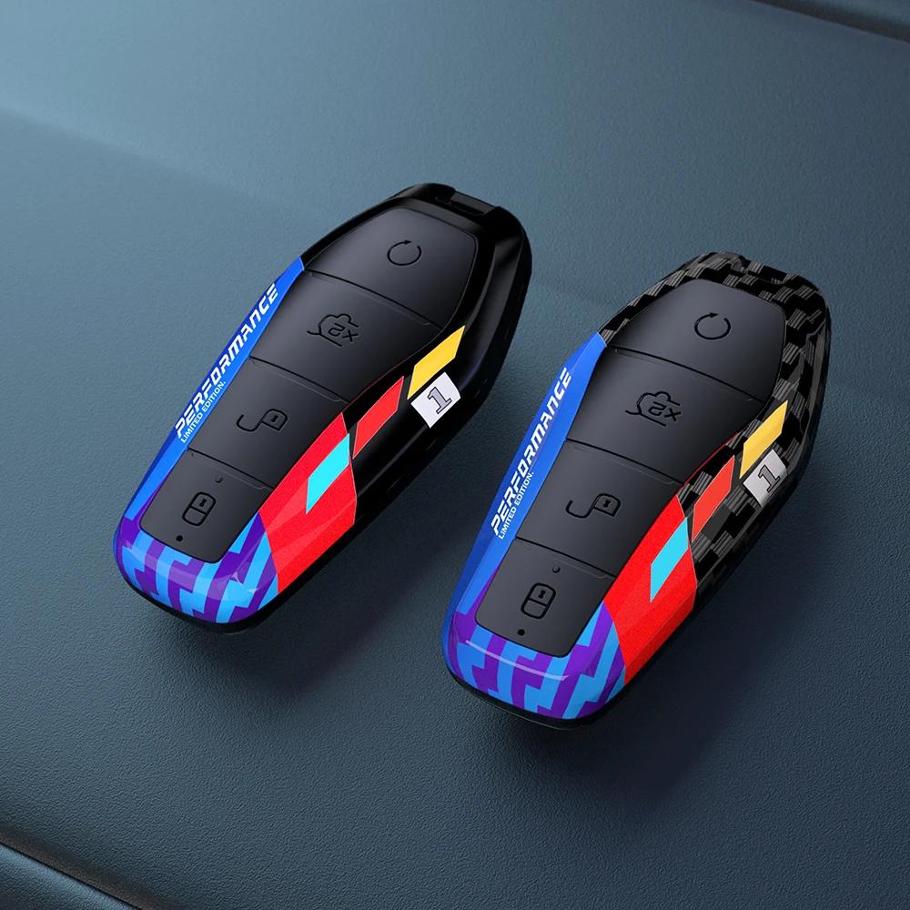 Abs Carbon Remote Car Key Case Cover Shell For Byd Song Plus Atto 3 Han Ev Tang Dm Qin Seal Dolphin