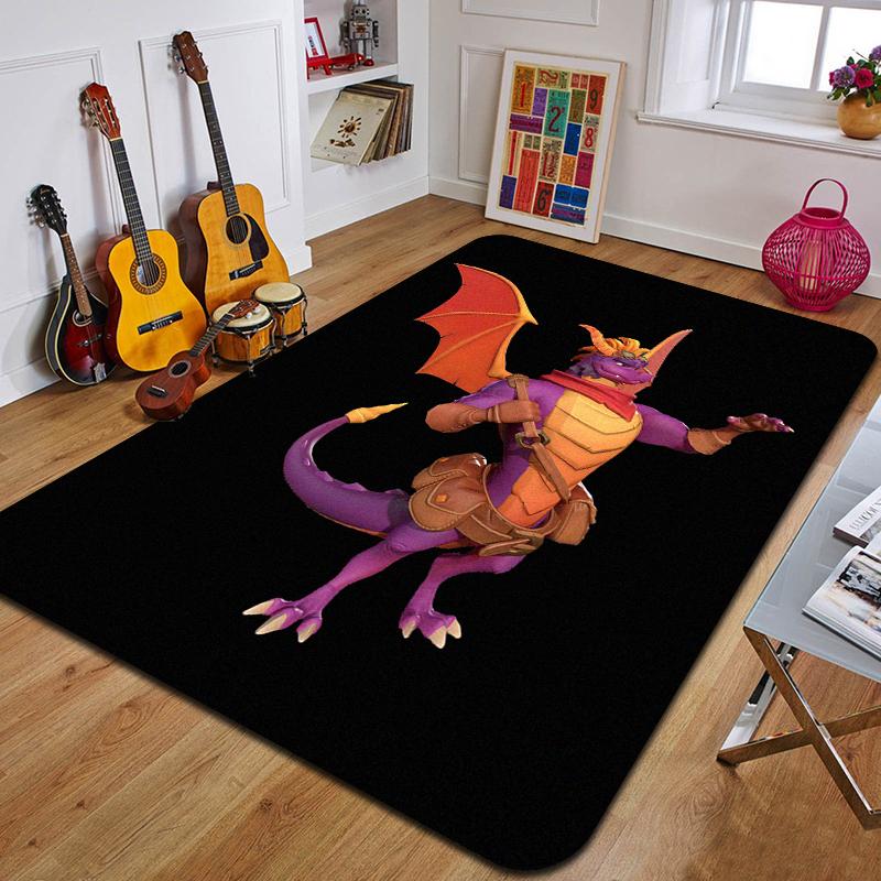 S-Spyro's Dragon Printed Carpet Fashion Yoga Mat Non-Slip Carpet Bedroom Decoration Outdoor Carpet Bedroom Birthday Gift