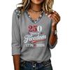 Long Sleeve Shirts for Women Womens Long Sleeve Tops Long Sleeve Going Out Tops for Women Womens Long Sleeve Shirts Casual V Neck Printed Design