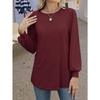 Women's Sheer Long-sleeved Round-neck T-shirt