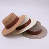 Summer New Big-name Straw Hat Retro British Style Breathable Flat Top Hat Temperament Versatile High-end Hat