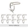 10Pcs Detachable Press On Nails With Metal Finger Rings, Reusable Fake Nails Kit For Daily Wear Nail Art Decorations